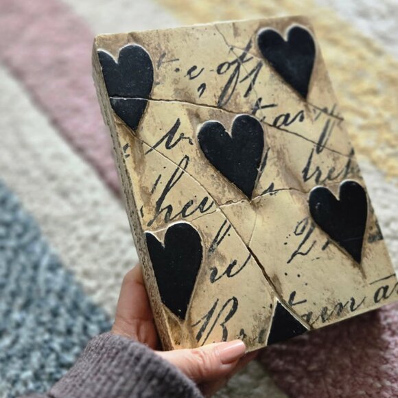 RARE Sid Dickens SIGNED Retired 1994 Black Hearts with Script Memory Tile - Picture 3 of 6